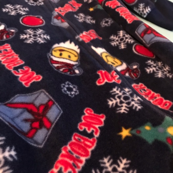 Retro Joe boxer Christmas footed pjs cute soft warm holiday - Picture 5 of 8
